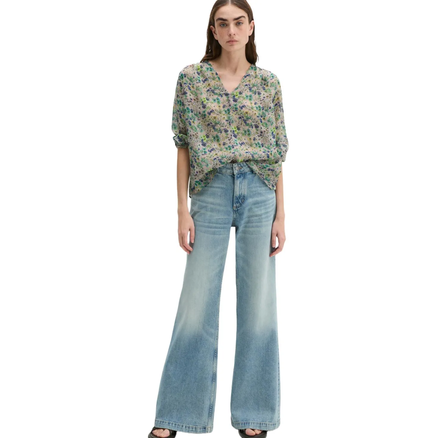Print-bluse relaxed