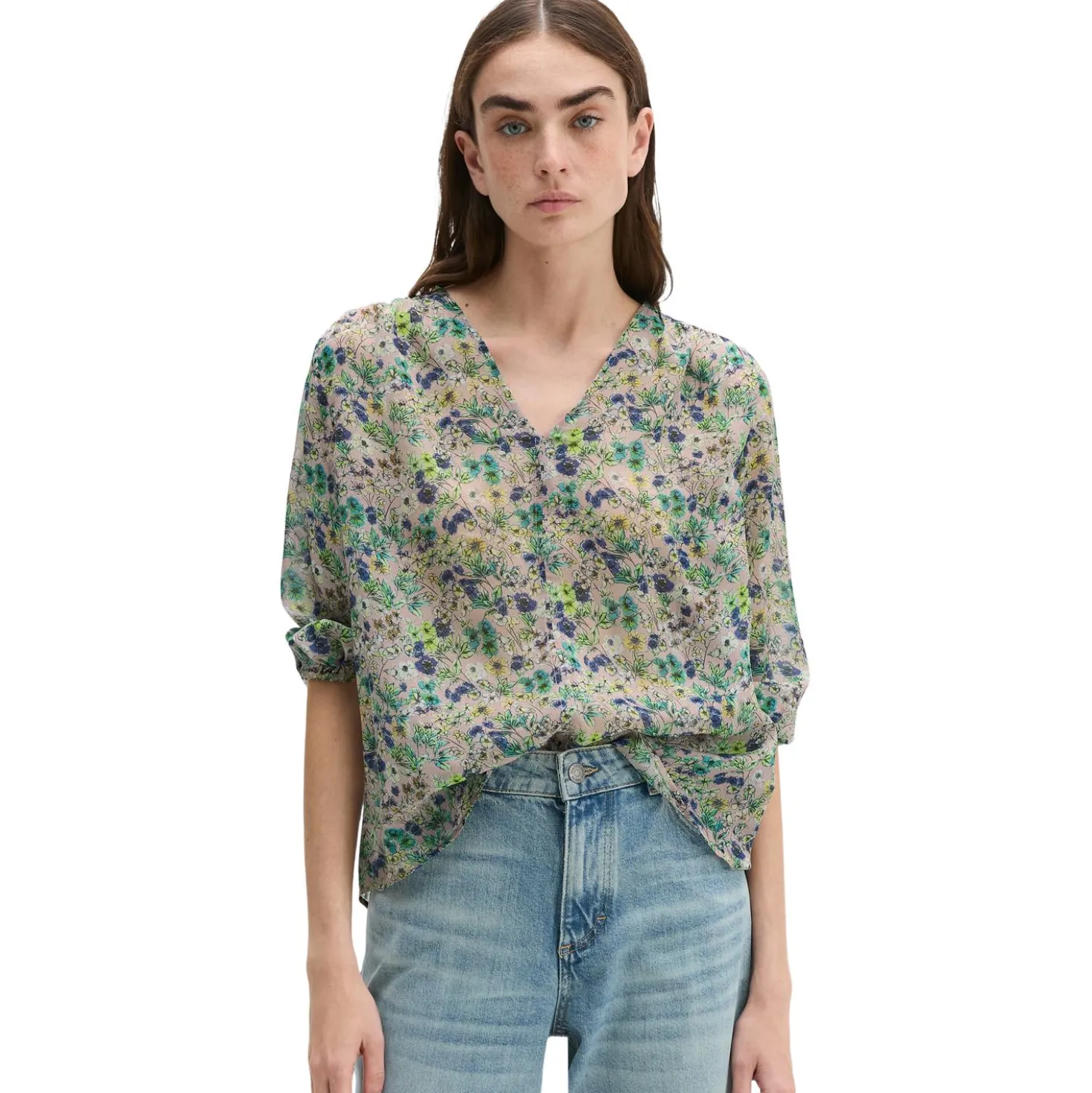Print-bluse relaxed