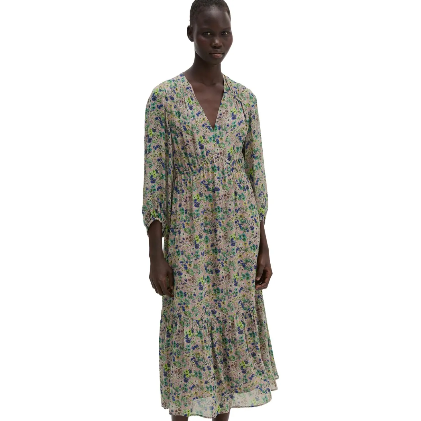 Print-kleid flared