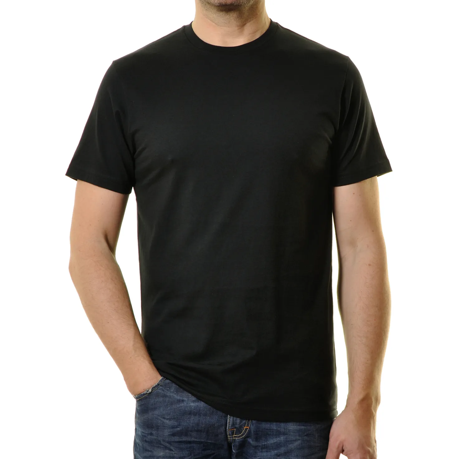 Ragman doppelpack - 2 t-shirts mit rundhals
