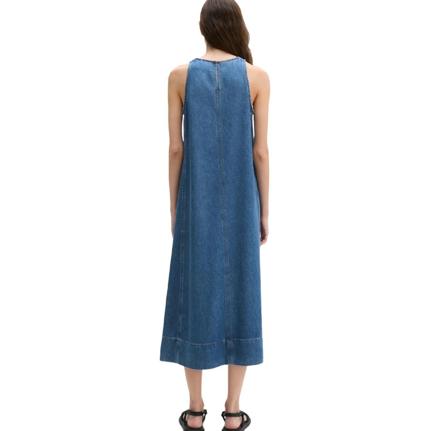 ärmellose jeanskleid a-shape