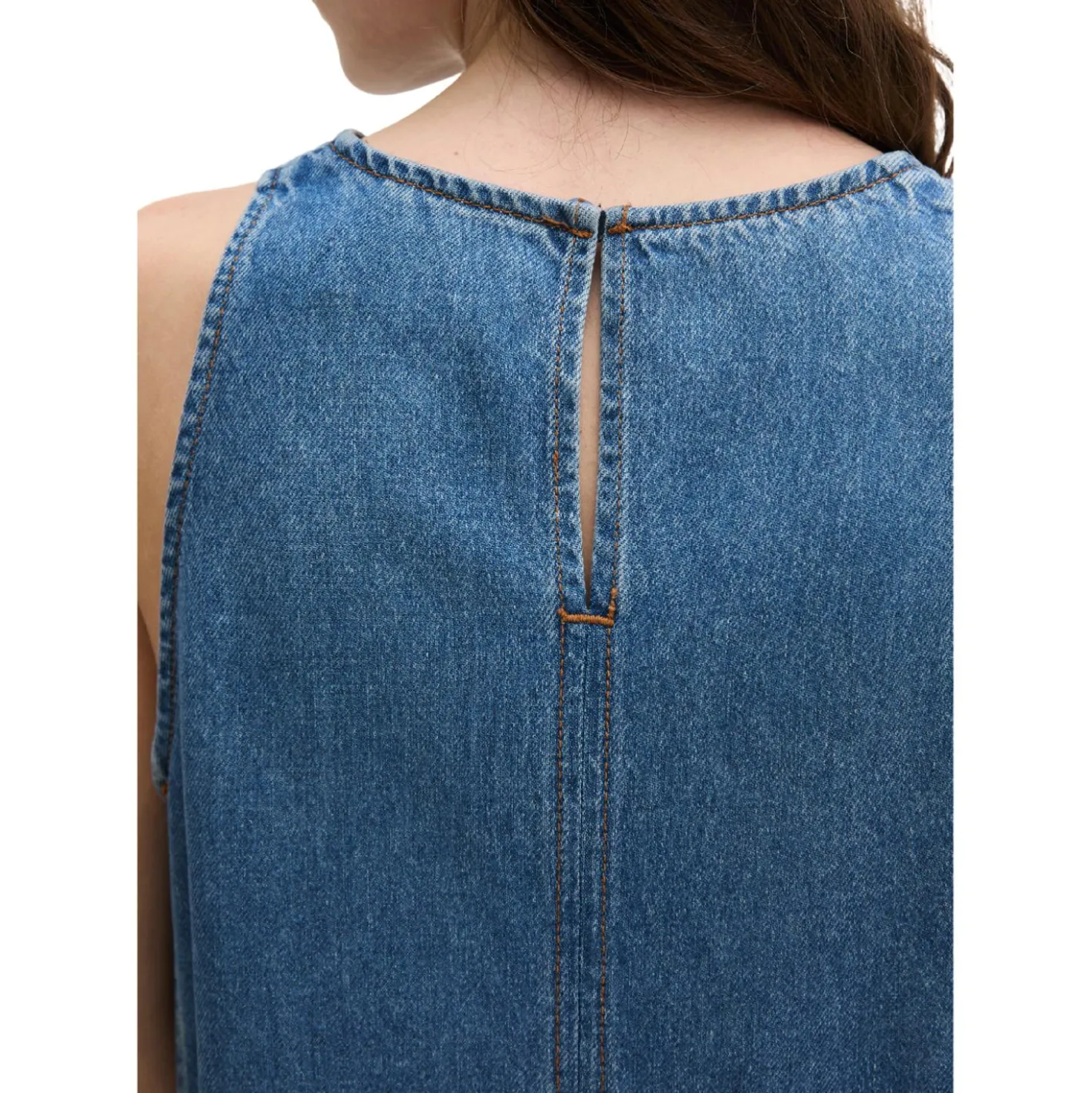 ärmellose jeanskleid a-shape