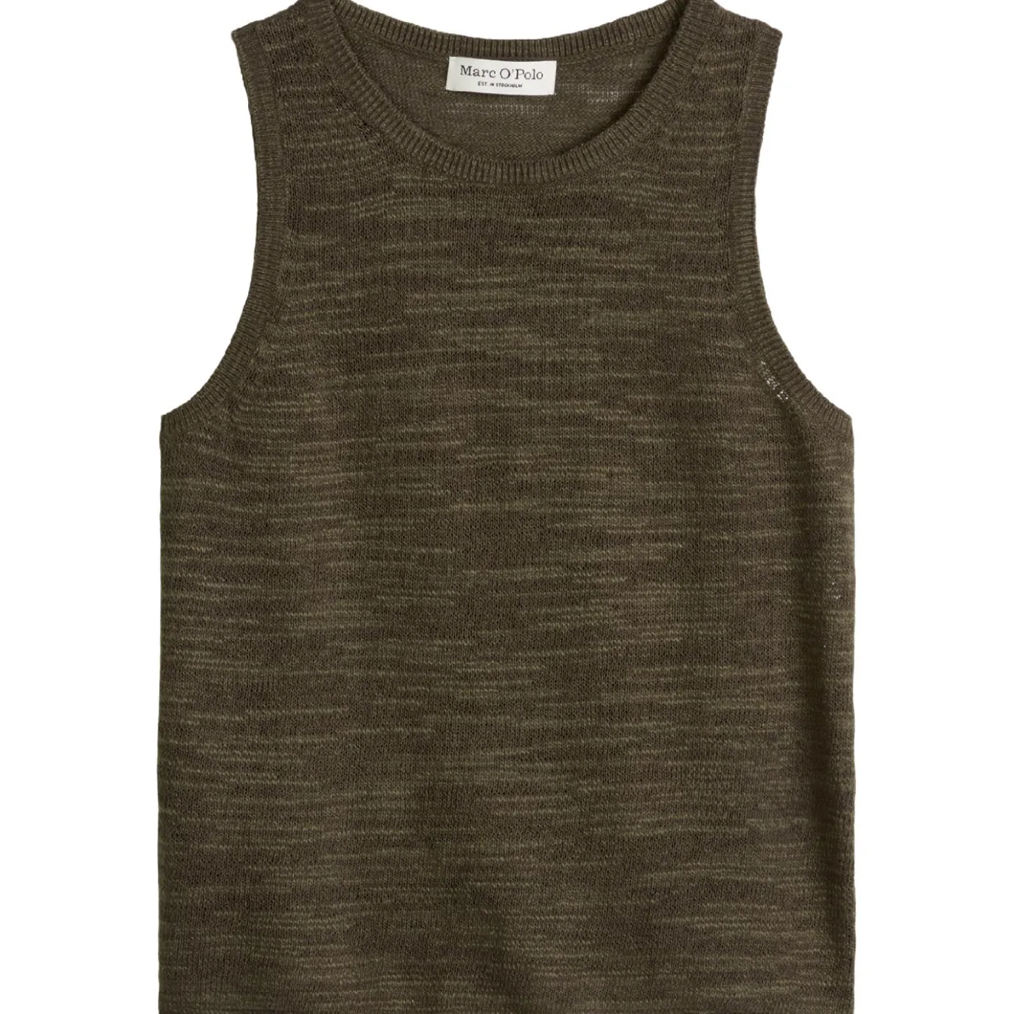 ärmelloser slub-pullover regular