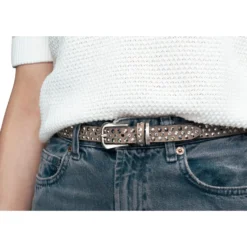 Roana 20 mm leder-nietgürtel