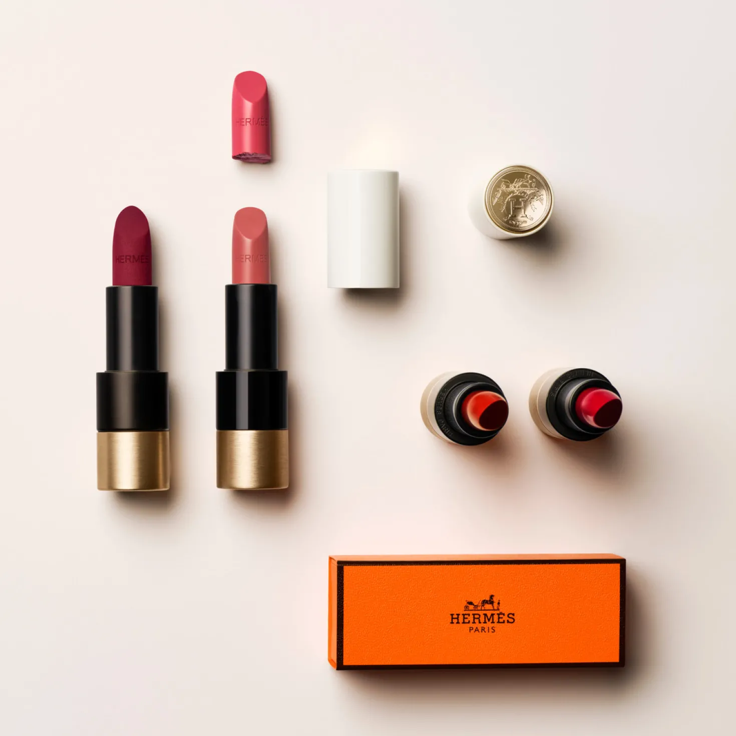 Rouge Hermès, Seidig glänzender Lippenstift, Beige Ebloui