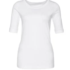 Rundhals-shirt mit halben ärmeln