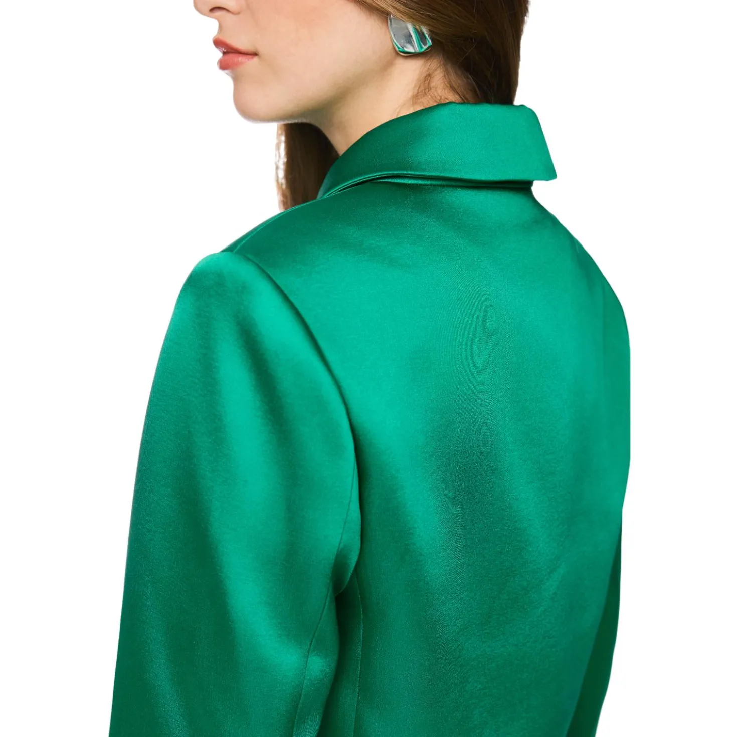 Satinjacke mit strassknöpfen