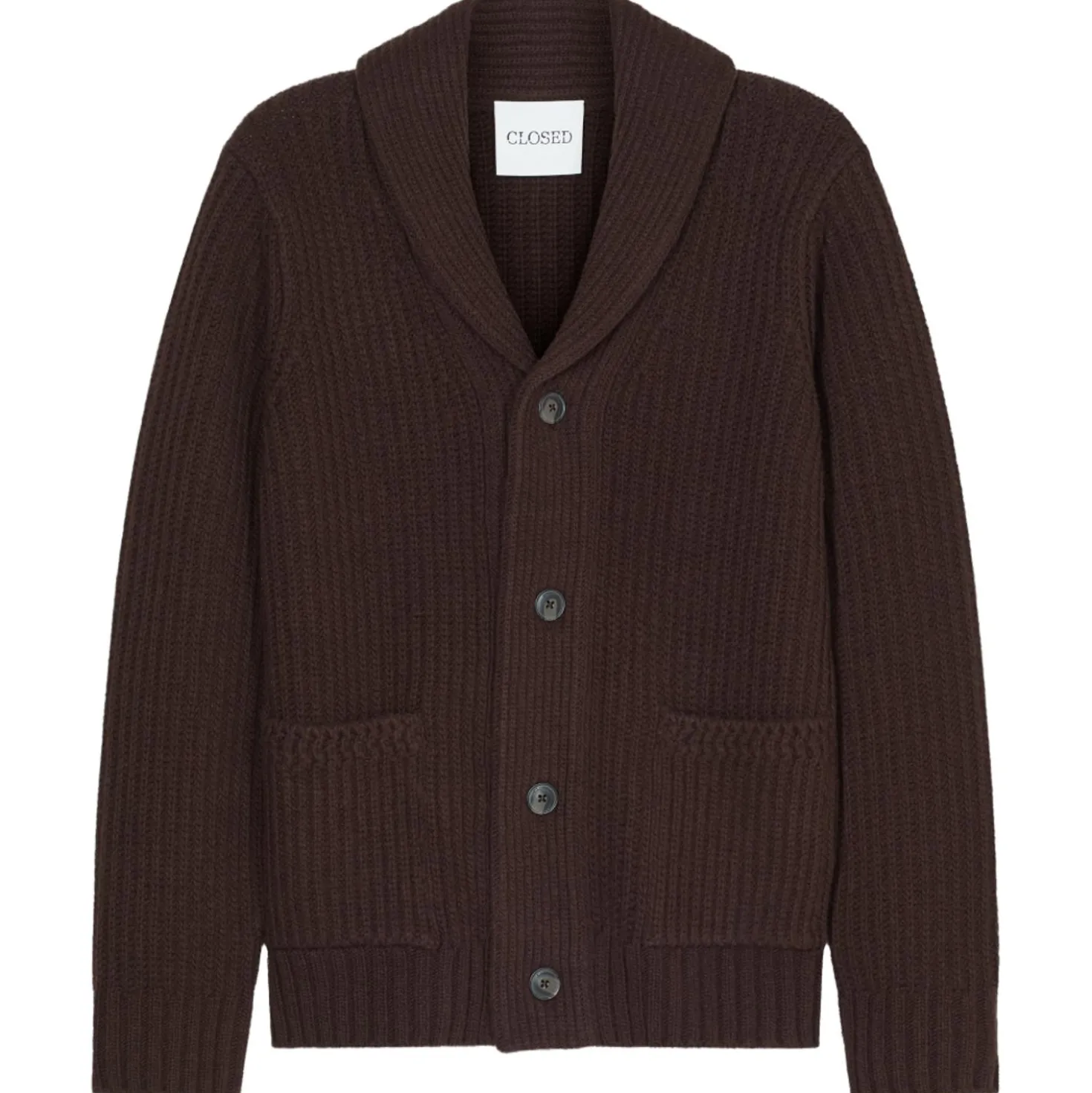 Schalkragen-Strickjacke