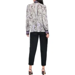 Schluppenbluse mit print