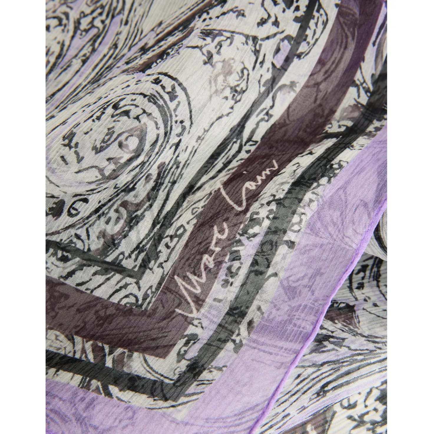 Seidenschal mit ornament-print