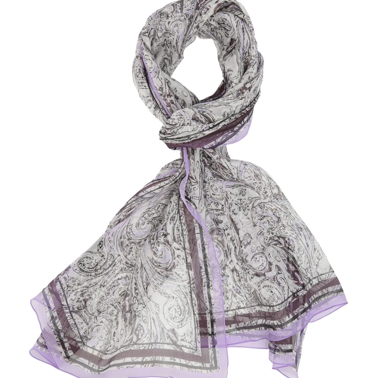 Seidenschal mit ornament-print