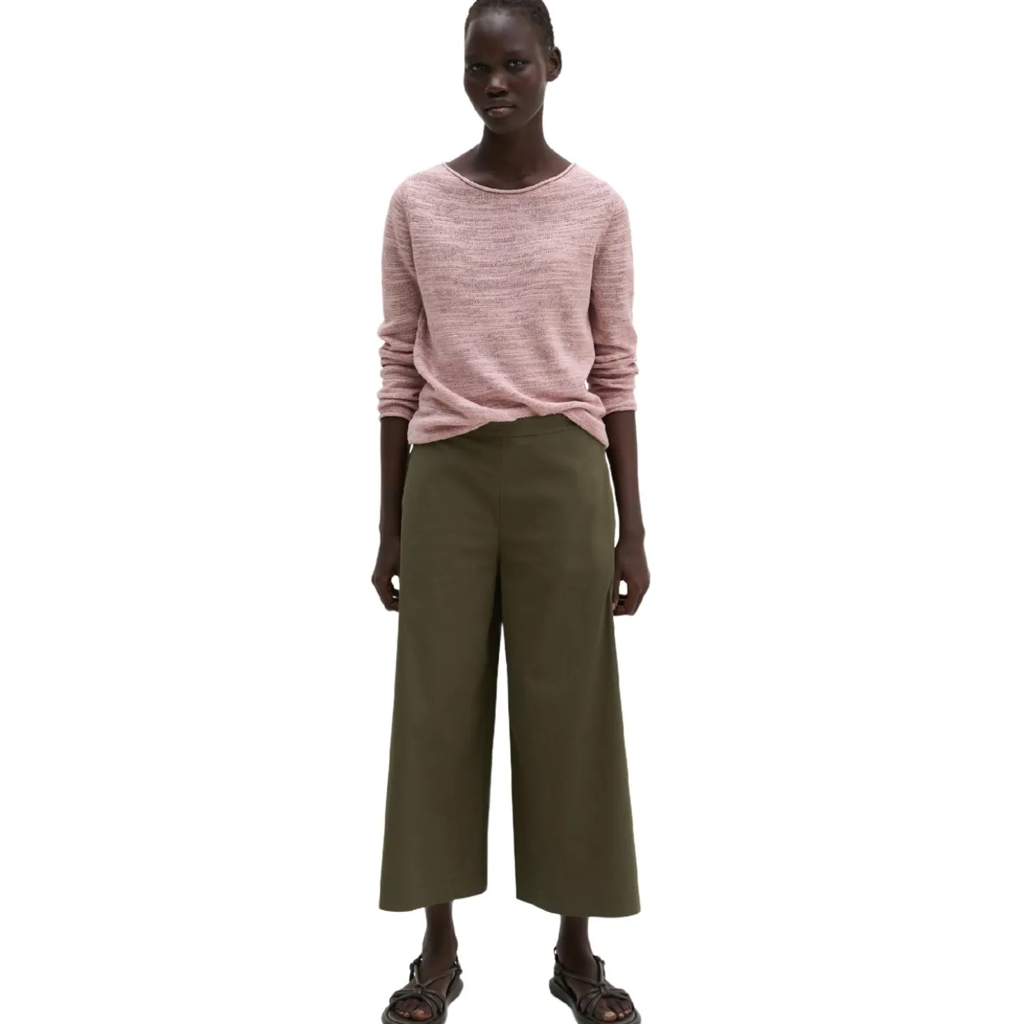 Slub-pullover slim