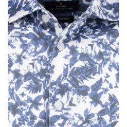 Softknit-hemd mit print, kurzarm