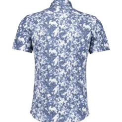 Softknit-hemd mit print, kurzarm