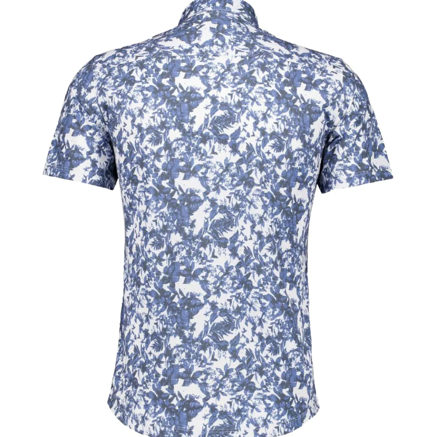 Softknit-hemd mit print, kurzarm