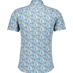 Softknit-hemd mit print, kurzarm