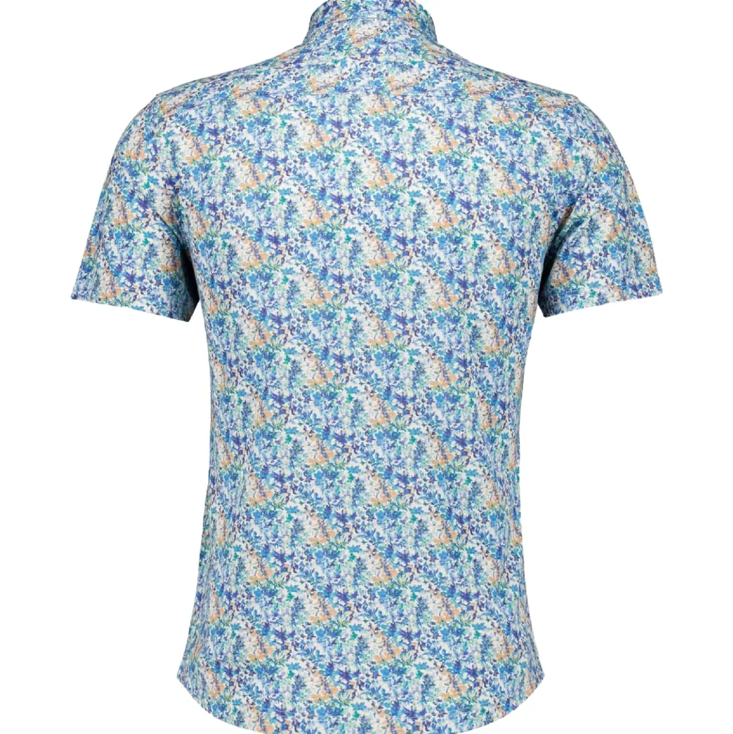 Softknit-hemd mit print, kurzarm