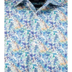 Softknit-hemd mit print, kurzarm