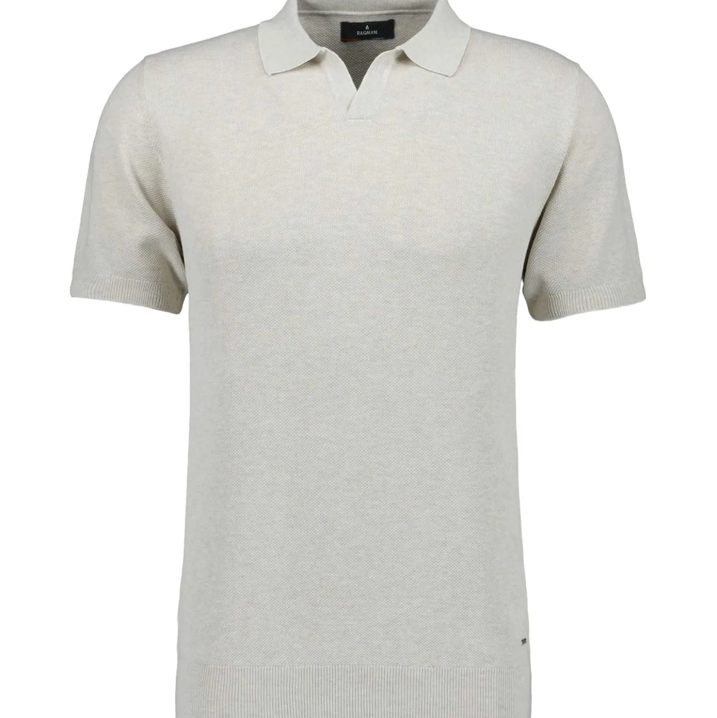 Strick-pullover kurzarm, resortkragen