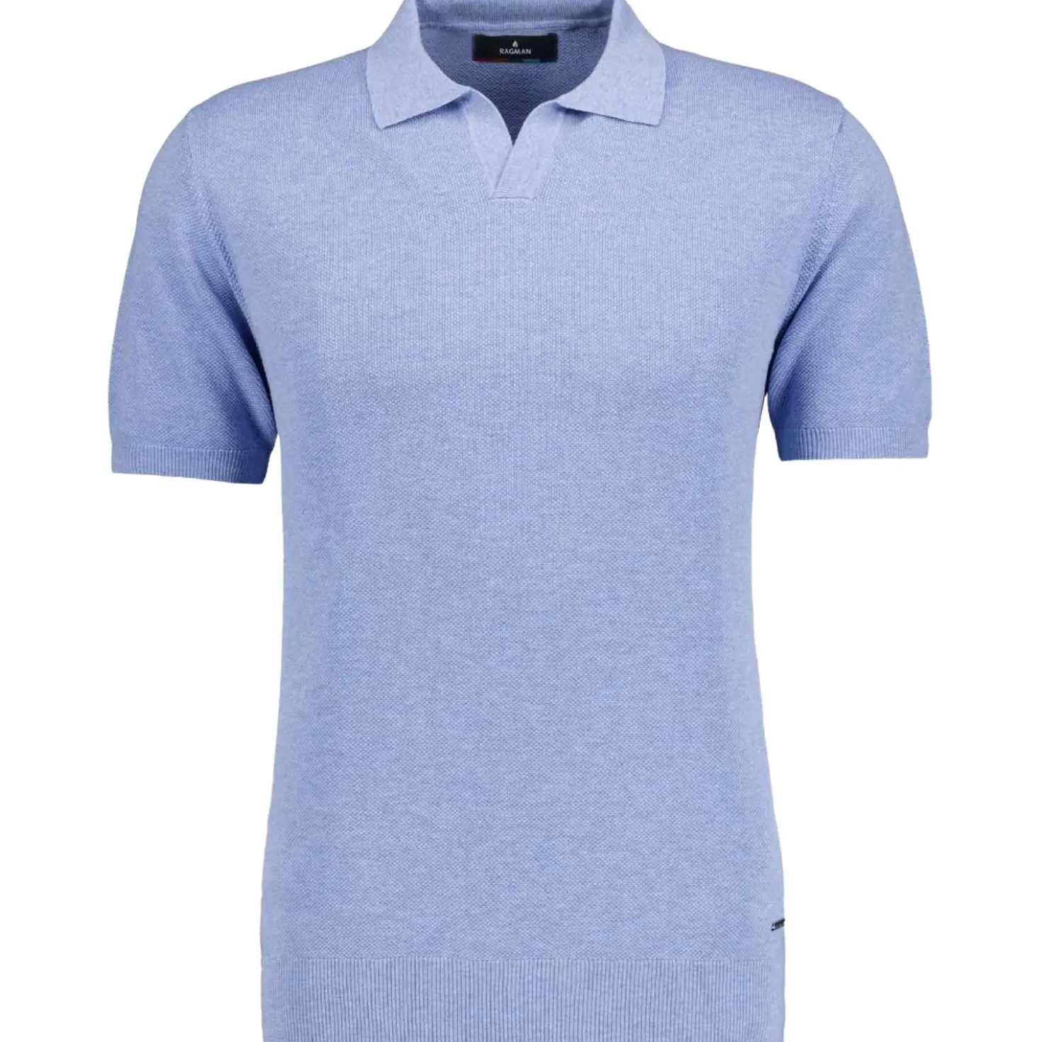 Strick-pullover kurzarm, resortkragen