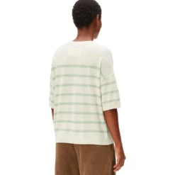 Striped linen blend sweater