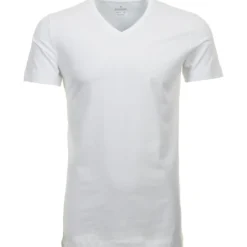 2 t-shirt doppelpack bodyfit mit v-ausschnitt