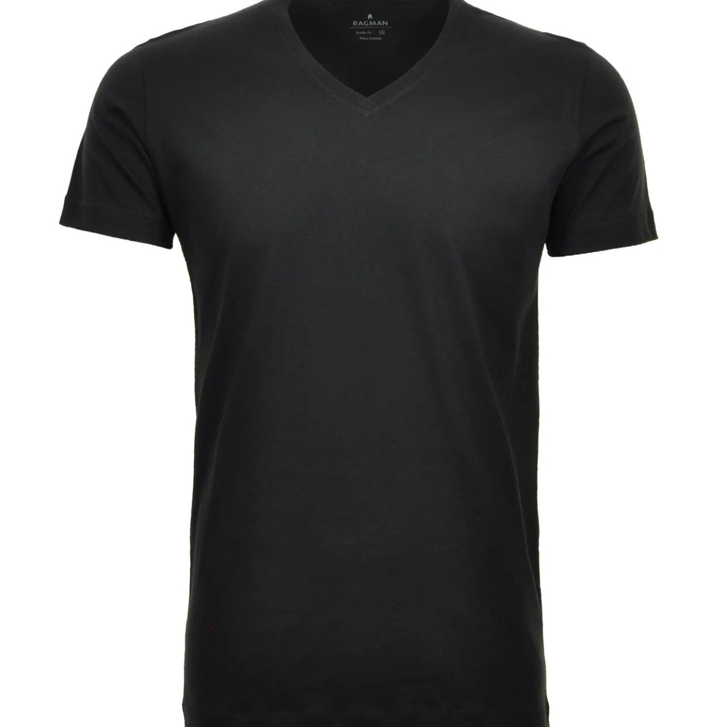 2 t-shirt doppelpack bodyfit mit v-ausschnitt
