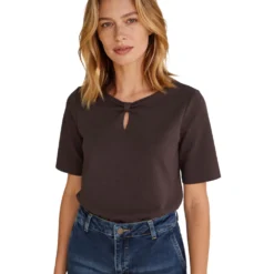 T-shirt mit knot-detail