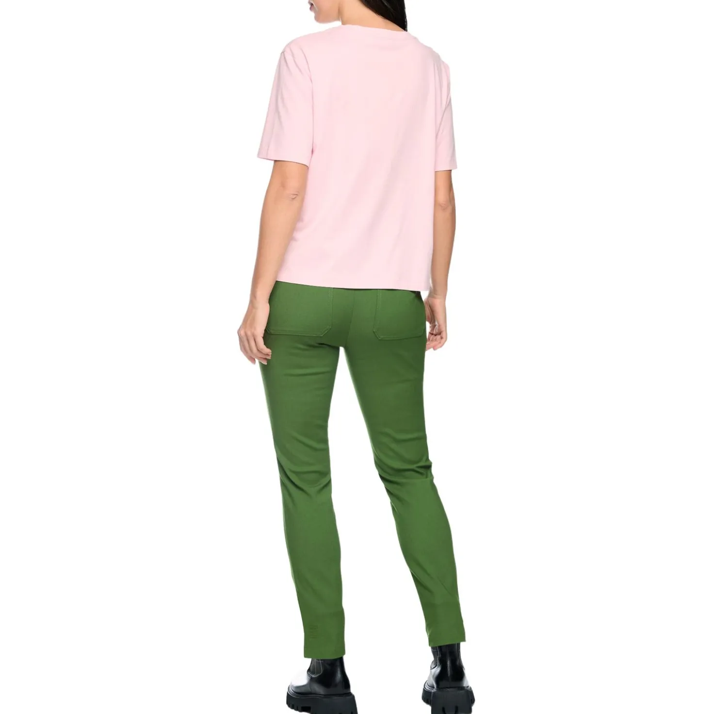T-shirt mit print und pailetten