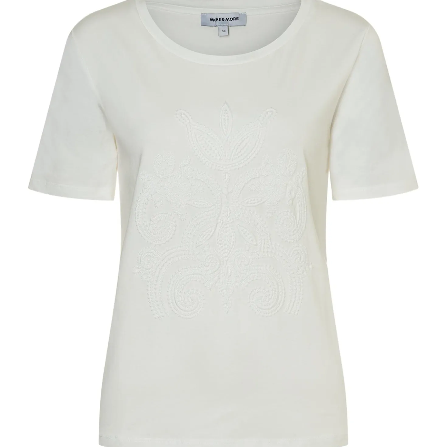 T-shirt mit stickerei auf der front