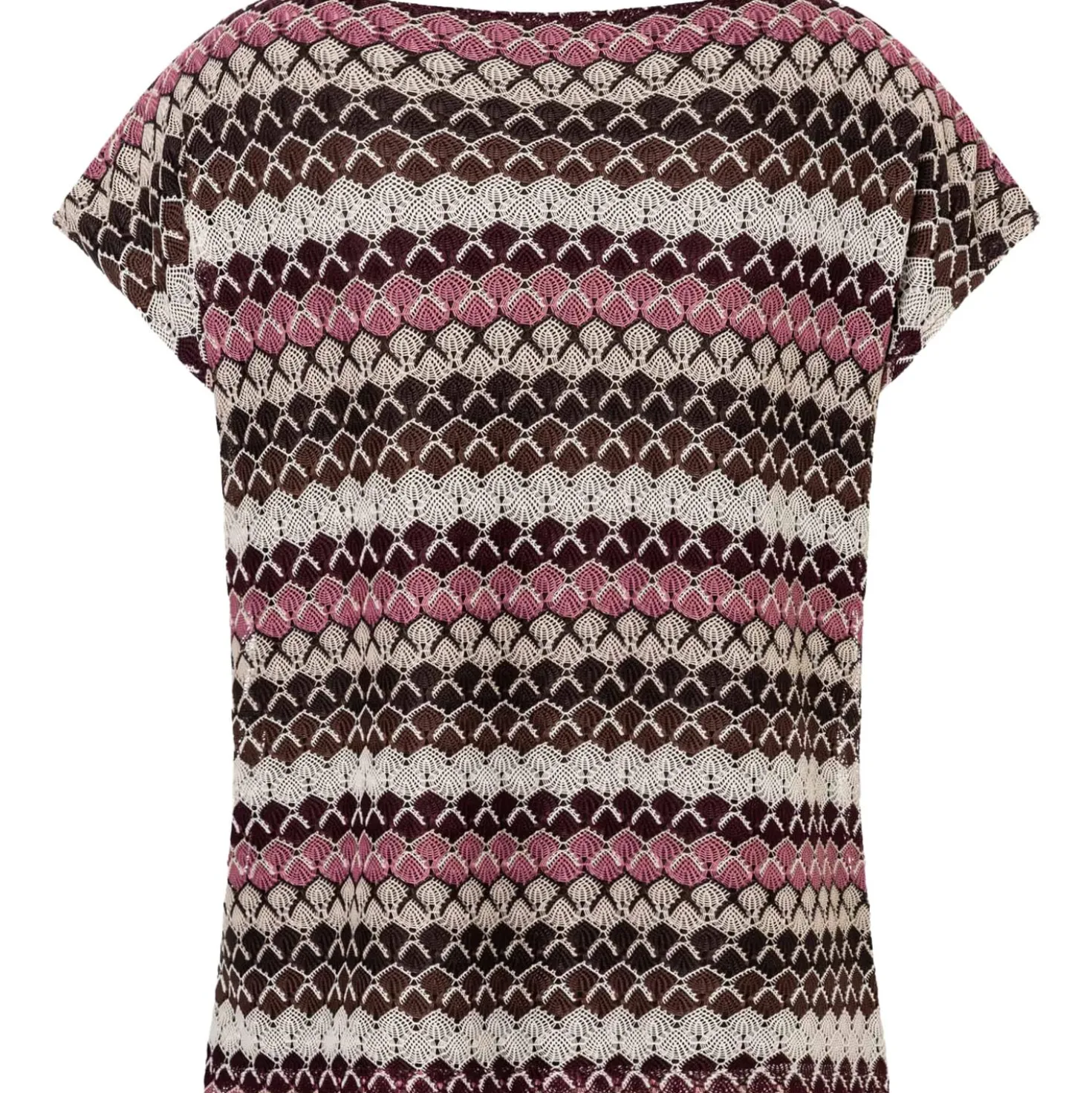 T-shirt mit wellen-dessin