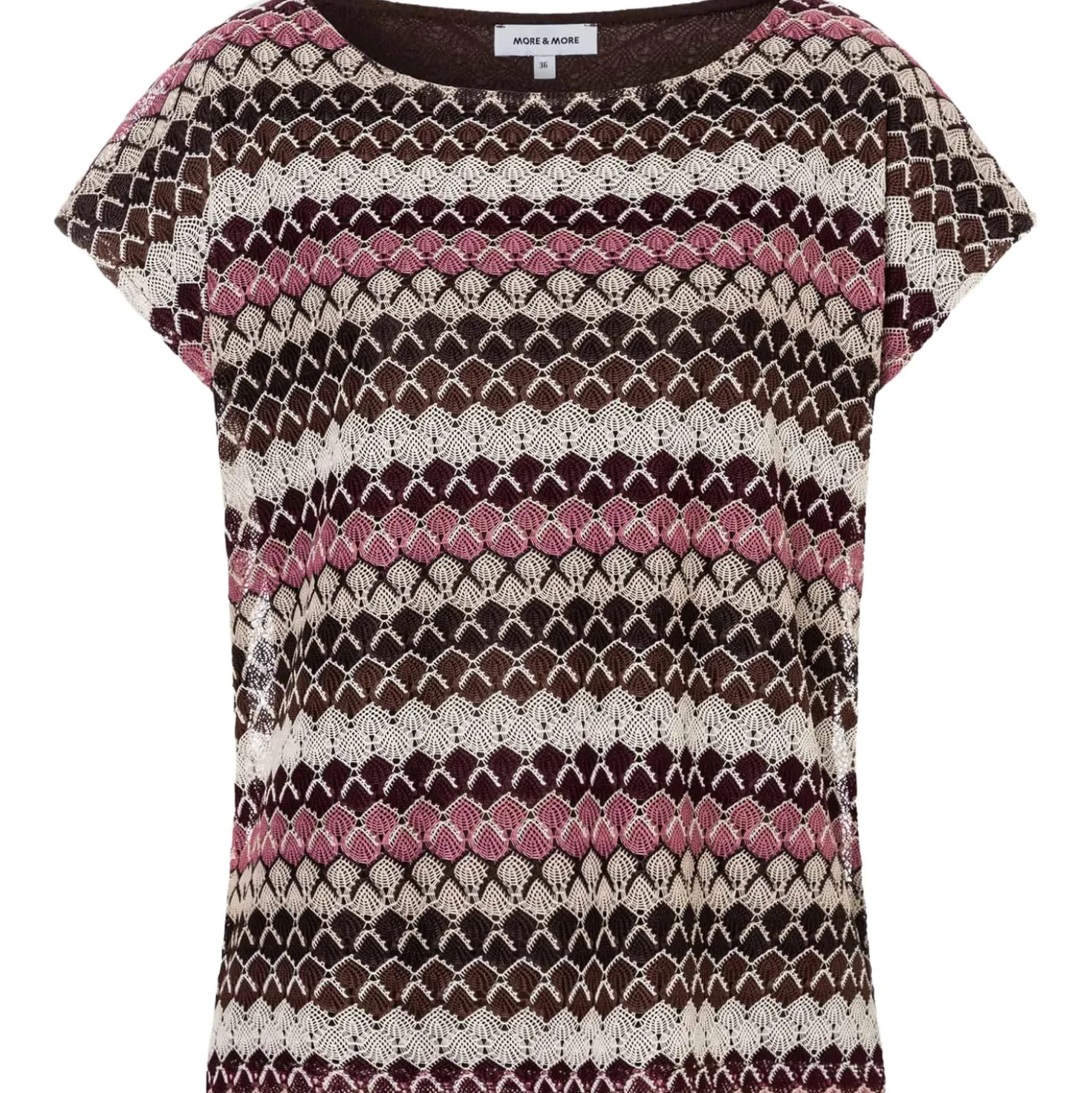 T-shirt mit wellen-dessin
