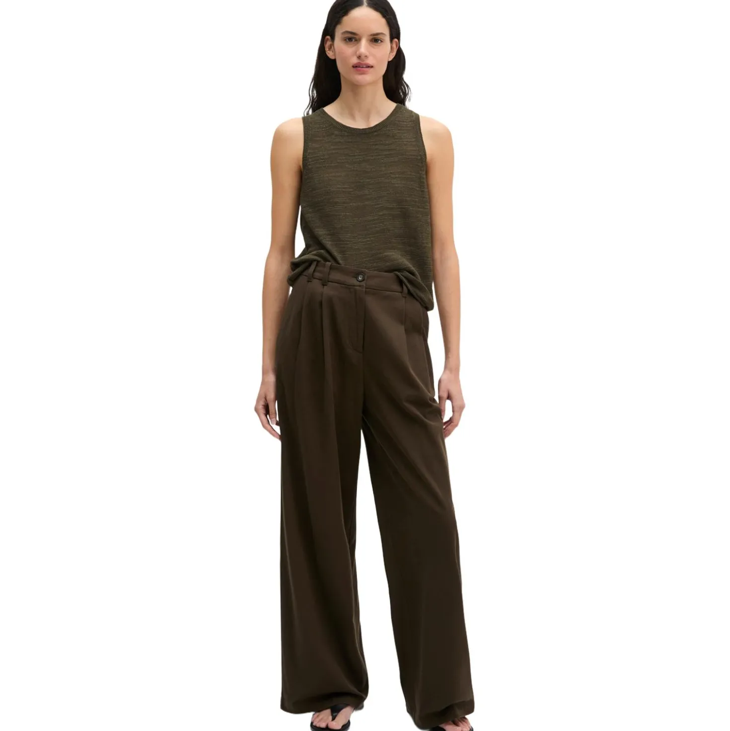 Weite bundfaltenhose