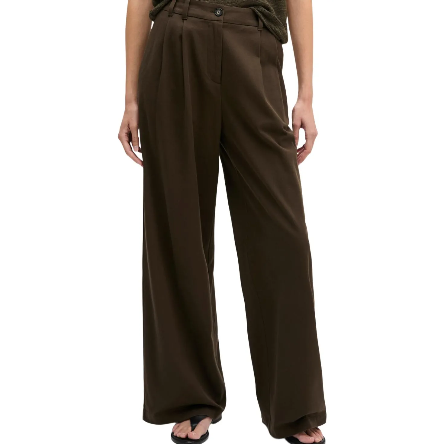 Weite bundfaltenhose