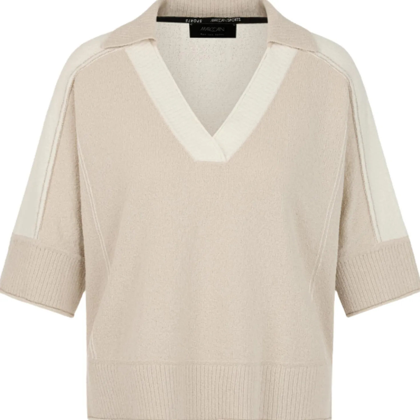 Zweifarbiger v-pullover