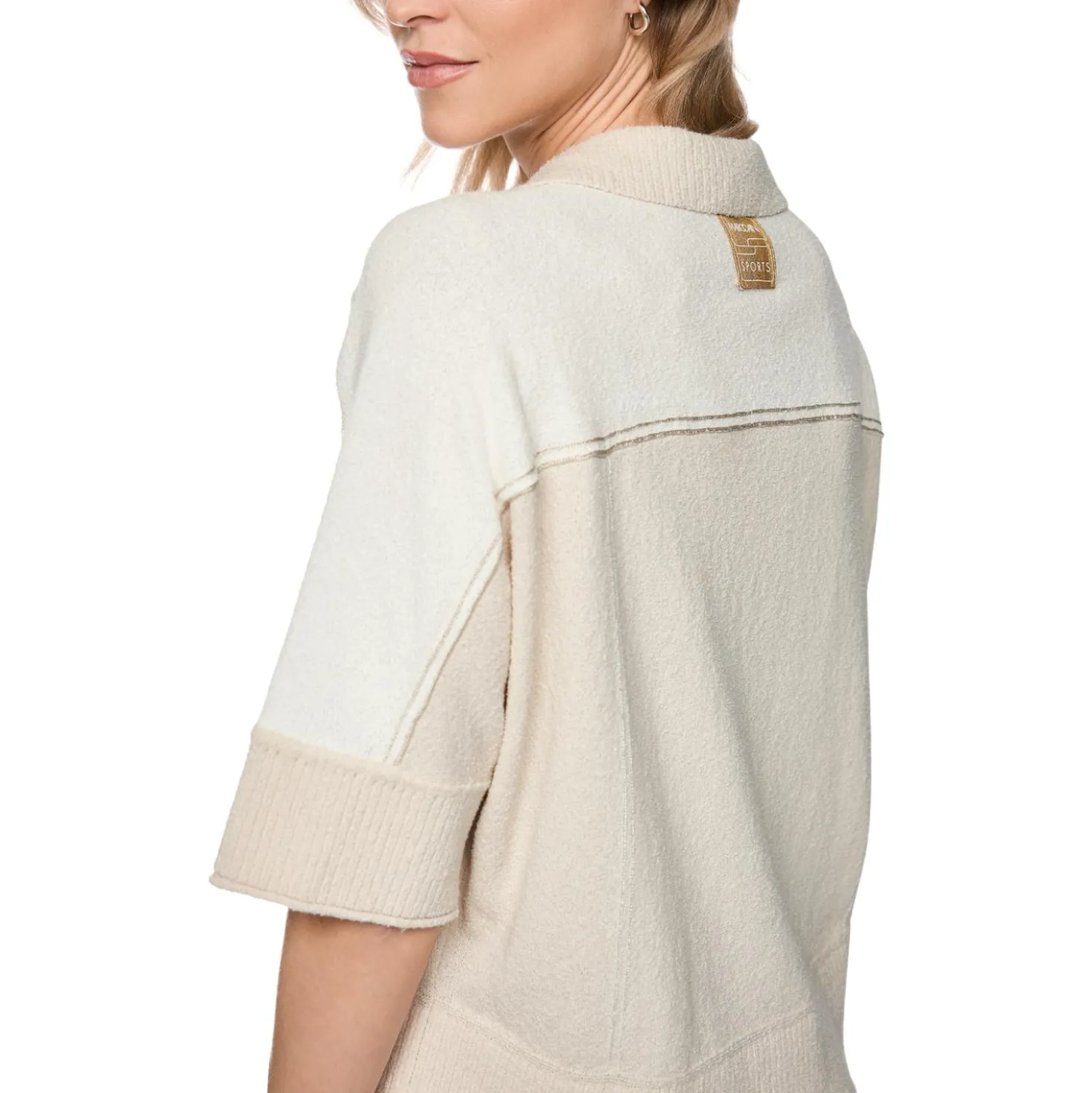 Zweifarbiger v-pullover